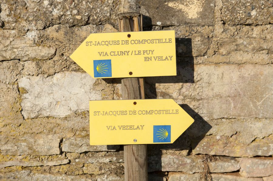 Les chemins de Saint-Jacques de Compostelle : Vézelay, La Charité-sur-Loire, Nevers, Cluny, Cîteaux...